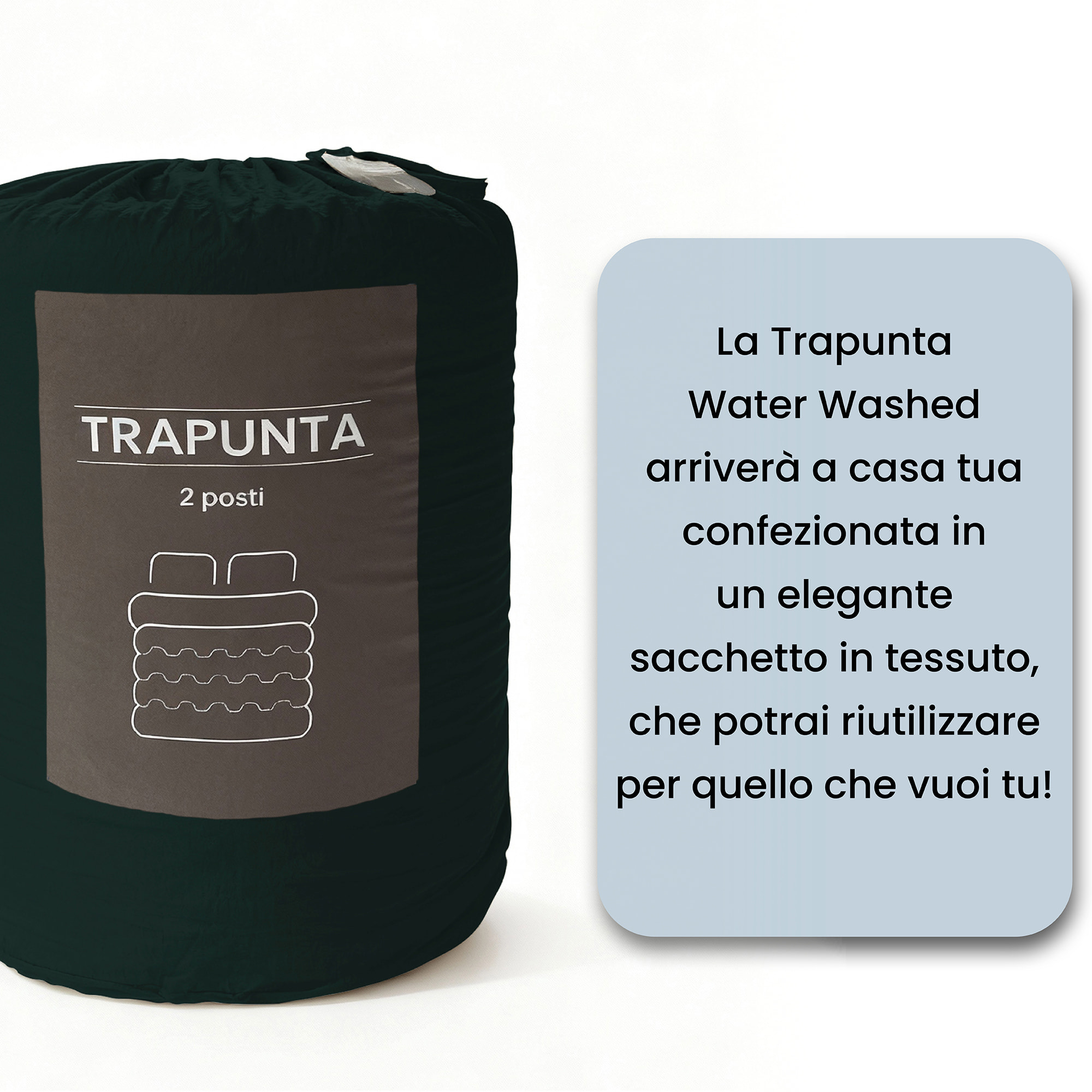 TRAPUNTA INVERNALE WATERWASHED MATRIMONIALE Made in Italy