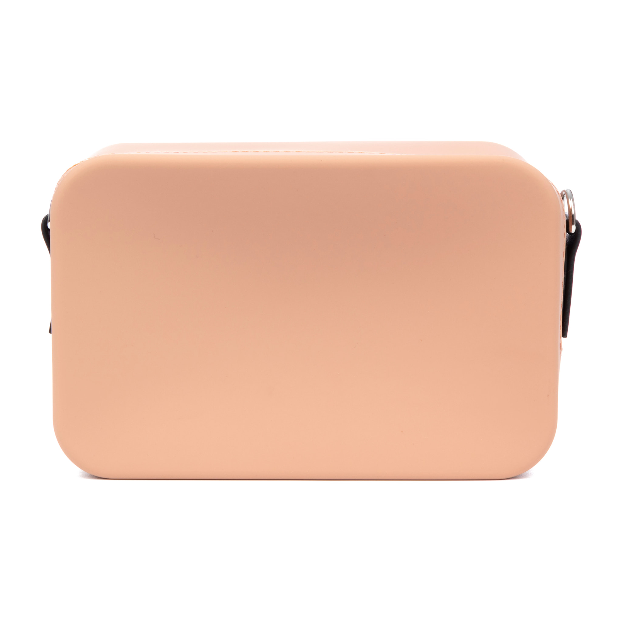 Cuerpo bolso bandolera rectangular de silicona.