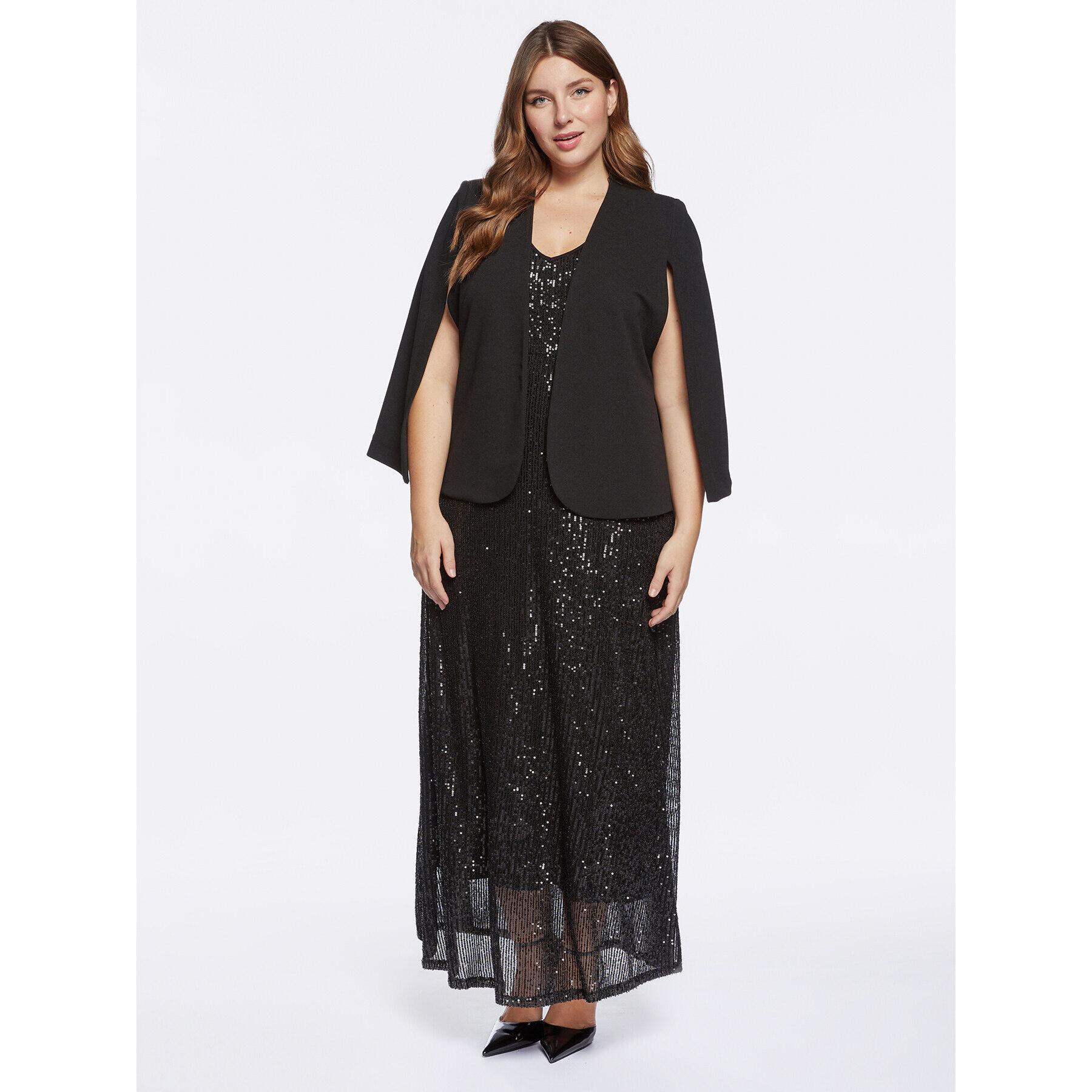 Fiorella Rubino - Capa negra con mangas cloak - Negro