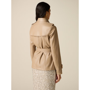Oltre - Trench corto doppiopetto - Beige