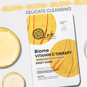 LAB BIOME - Masque en tissu visage Vitamine C usage unique