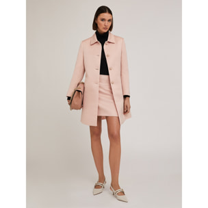 Motivi - Cappotto monopetto in raso duchesse - Rosa cipria