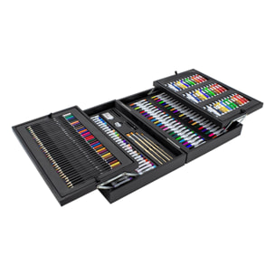 Set de pintura artística profesional en caja de madera 44,5x31x10cm