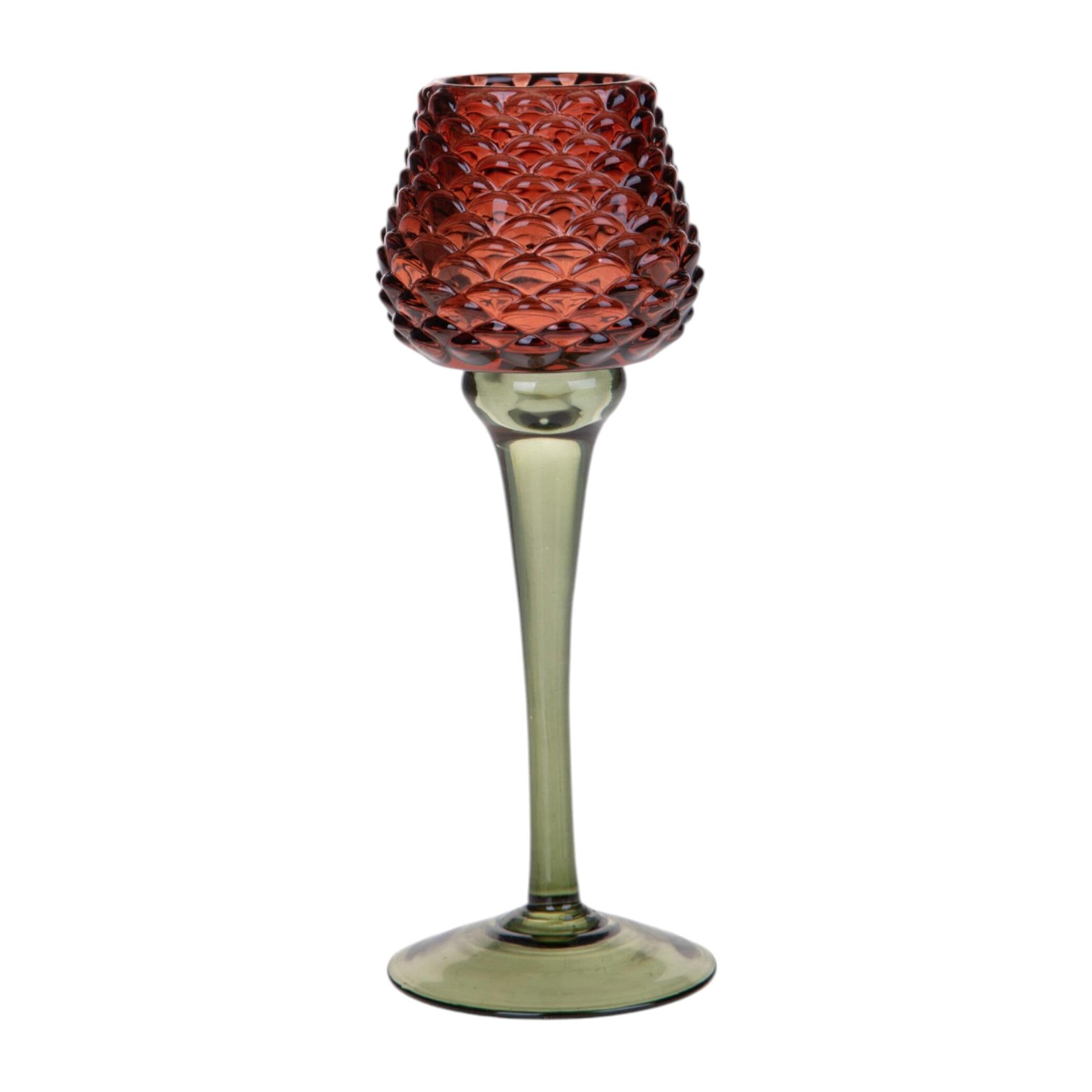 Portacandele calice pigna - Pezzi 3 - 8xH21,1x8cm - Bianchi Dino SpA