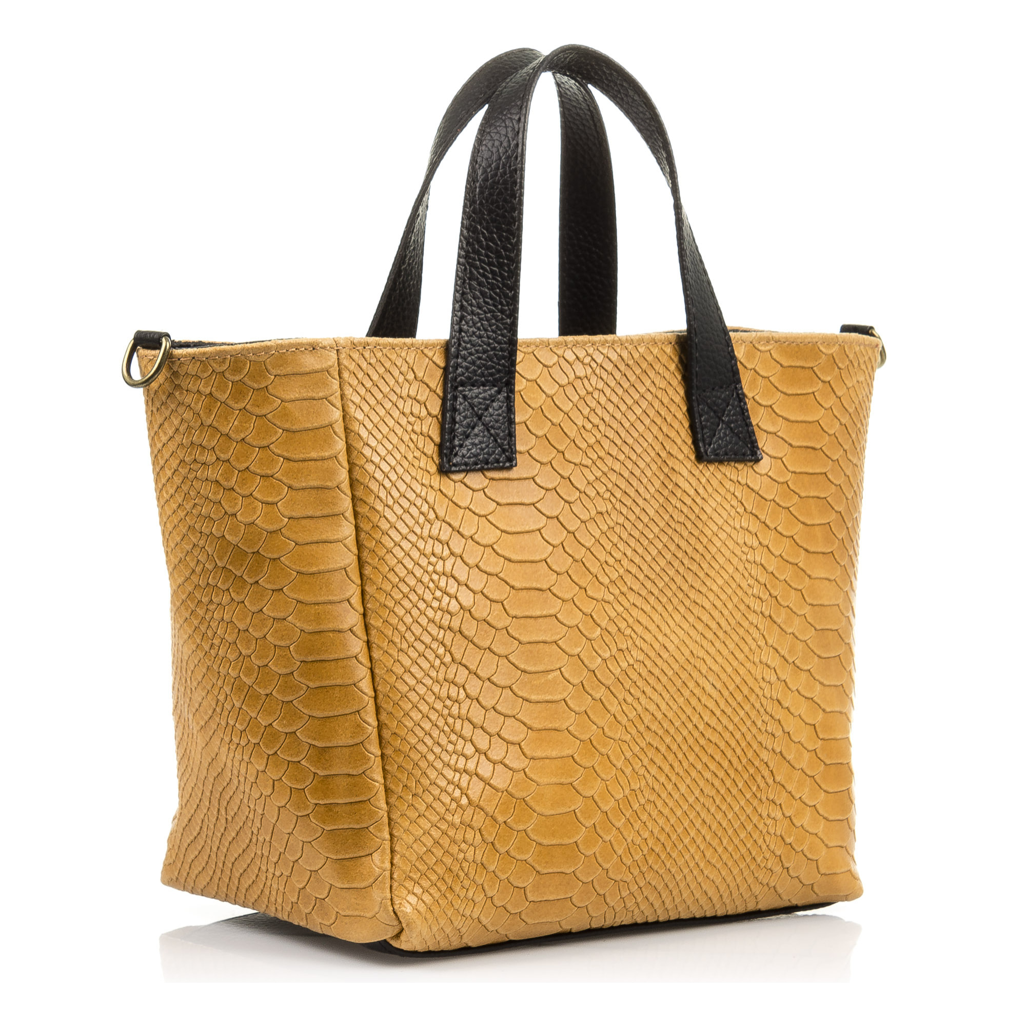 Cassandra Borsa tote Donna.Vera Pelle Camoscio Stampa Serpente