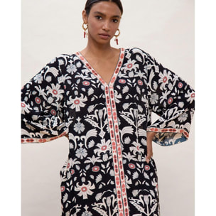 Abito corto con stampa etnica