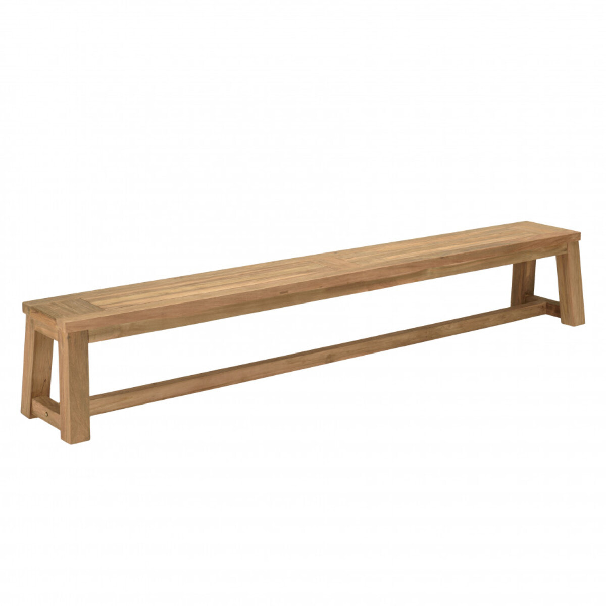 KALLY - Banc de jardin 270x35cm en teck recyclé couleur naturelle