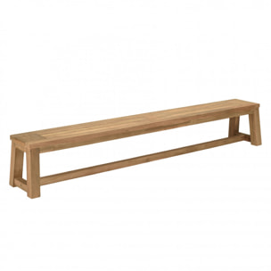 KALLY - Banc de jardin 270x35cm en teck recyclé couleur naturelle