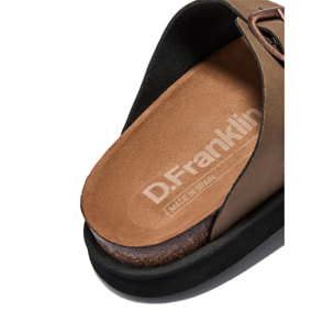 Sandalias de Mujer Cierre Hebilla en  Marrón / Rosa Vibe Nobuck