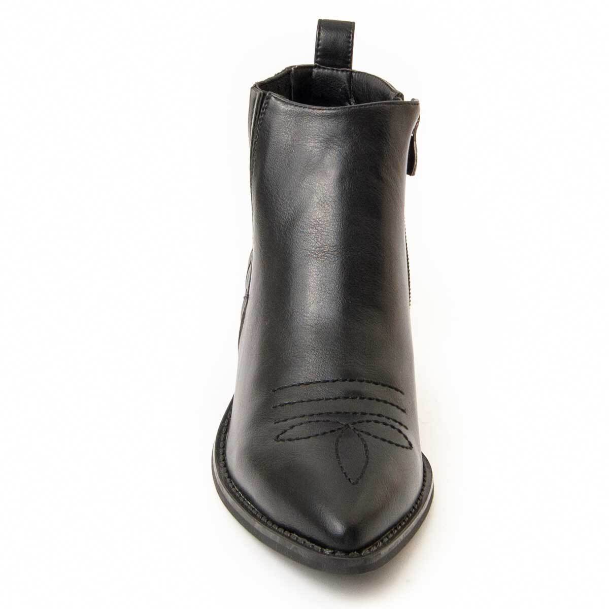 Botín De Tacón - Negro - Altura: 5 Cm