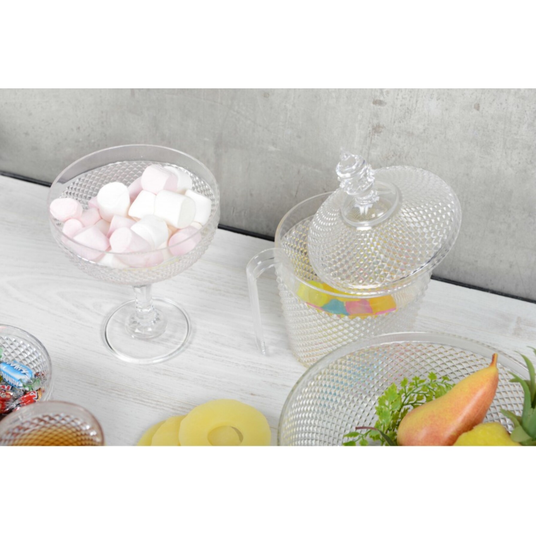 Coupe a glace en acrylique transparent diamant 850ml