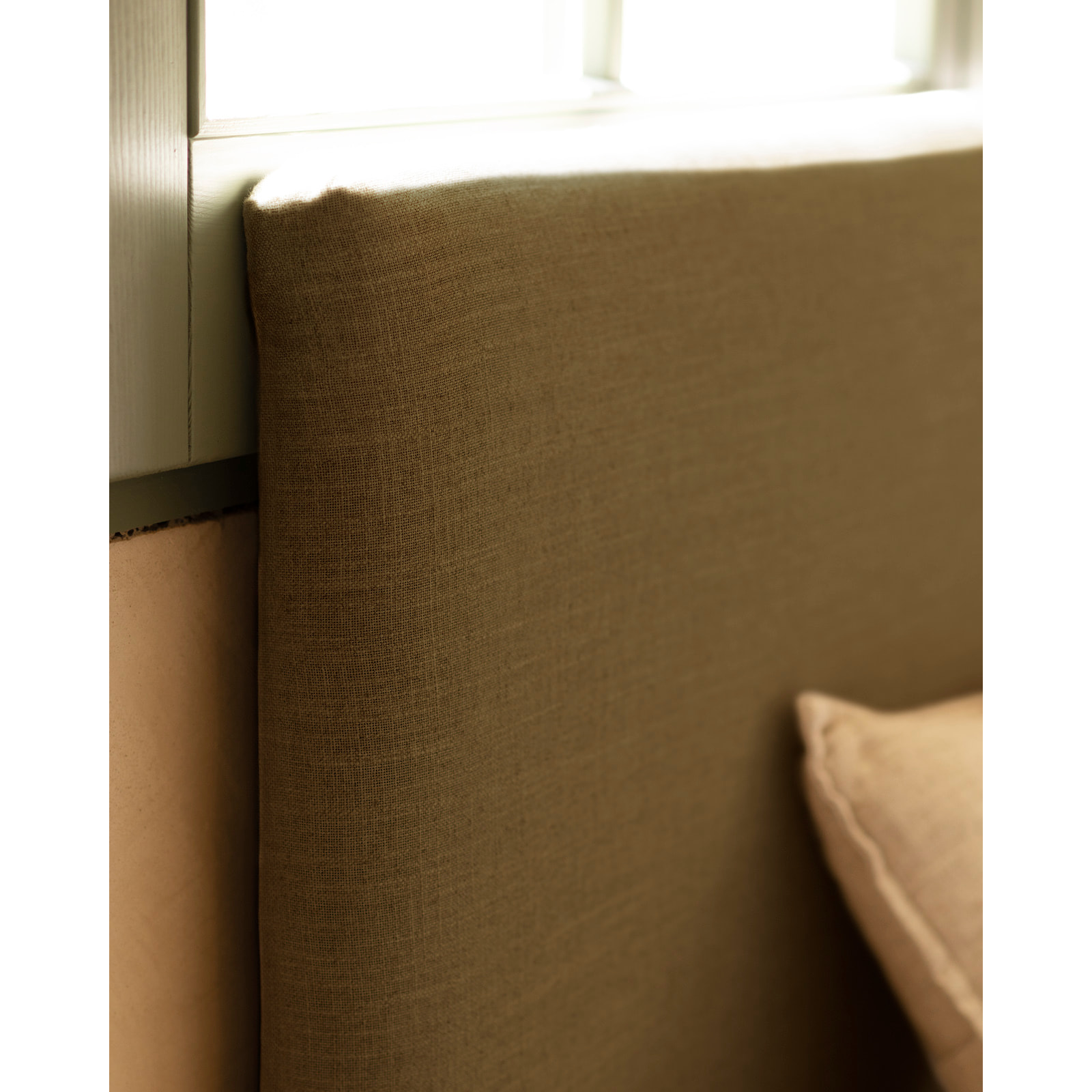 Lit rembourré en lin vert pour les matelas en différentes tailles