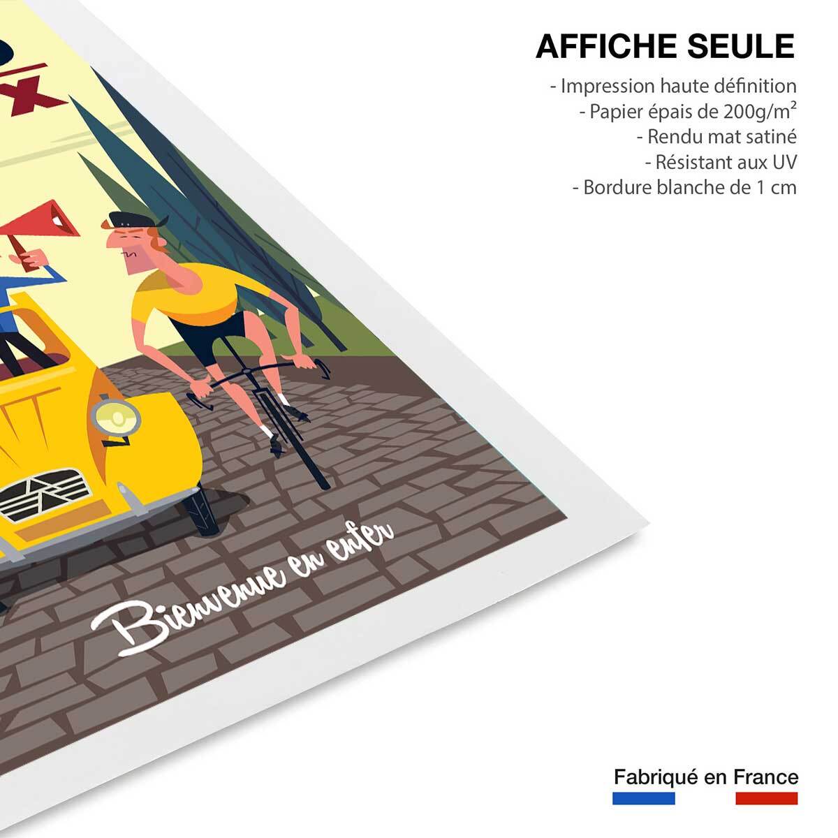 Affiche Course Paris - Roubaix Affiche seule