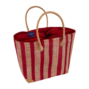 Panier artisanal Mitsio Gm Rouge avec pochon