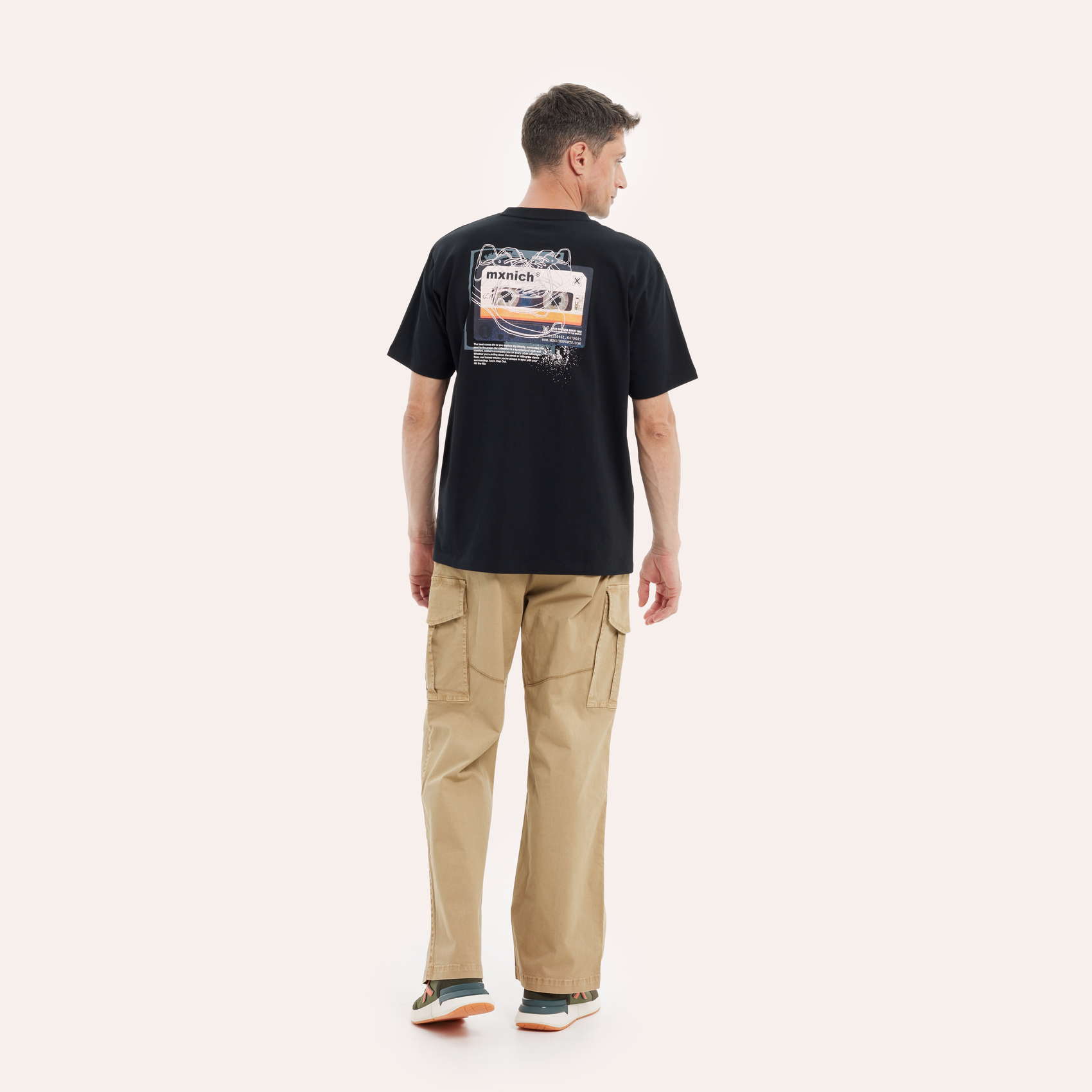 Camiseta MUNICH oversize streetwear de algodón negra