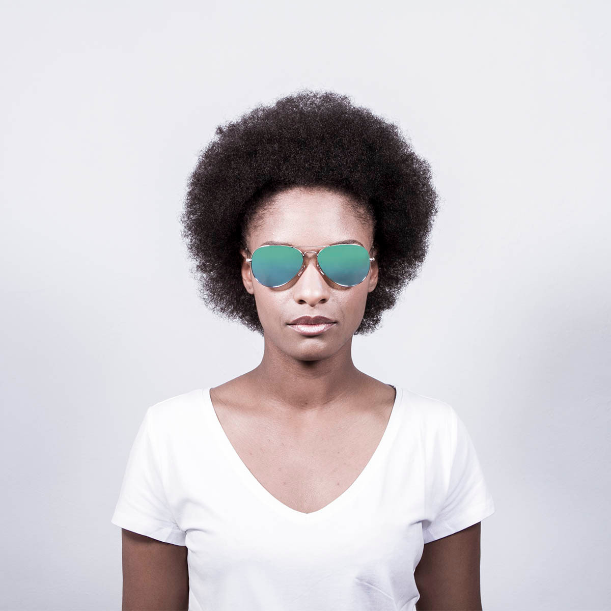 Gafas de sol PALO ALTO SAN DIEGO - Metal dorado / Revo verde