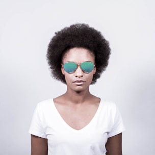 Gafas de sol PALO ALTO SAN DIEGO - Metal dorado / Revo verde