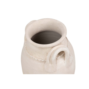 Florero Ceramica Beige 27x27x50 Cm