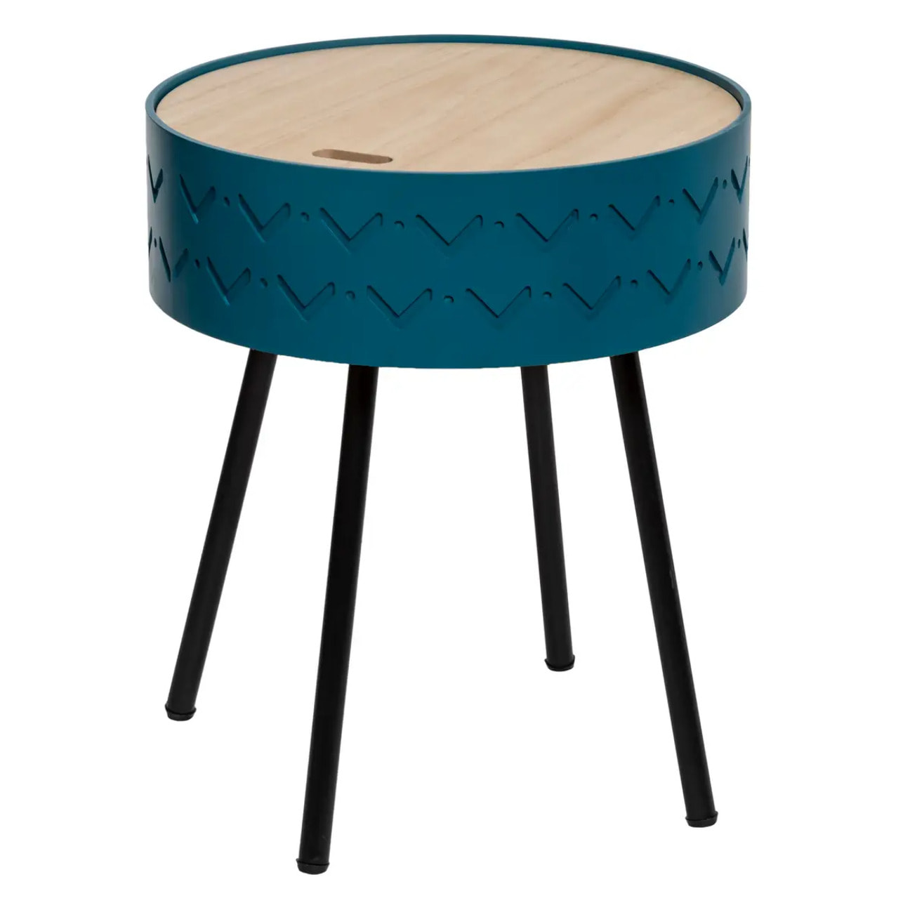 Table d'appoint coffre "Shiro" bleue