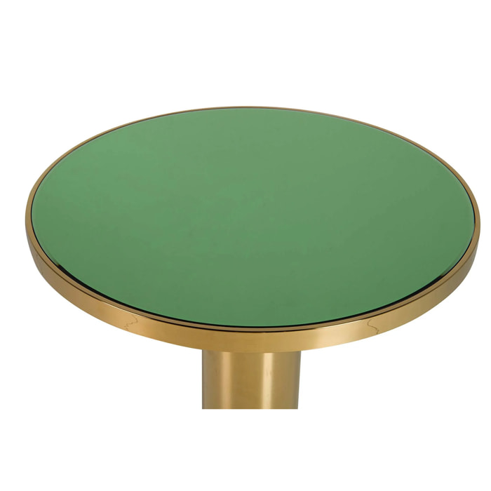 Mesa Comedor Acero Inoxidable Dorado 80x80x75 Cm