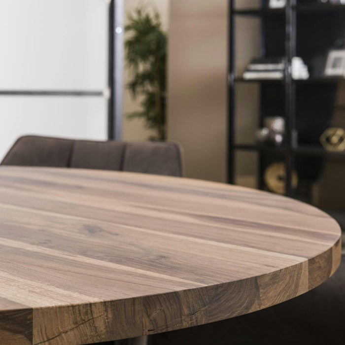 Table ronde en bois 120 cm HALIFAX
