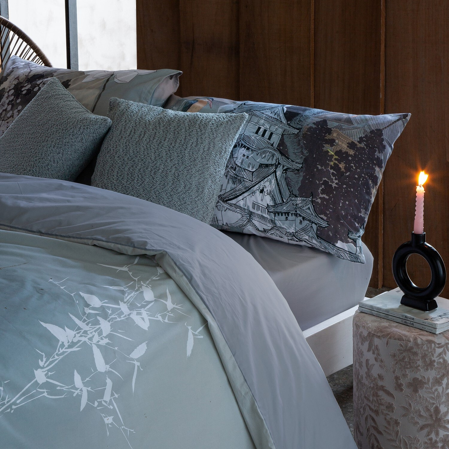 Funda de almohada yasu gris