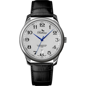 Reloj Bellevue B.66 Hombre Analogico Cuarzo con Correa de Piel sintetica