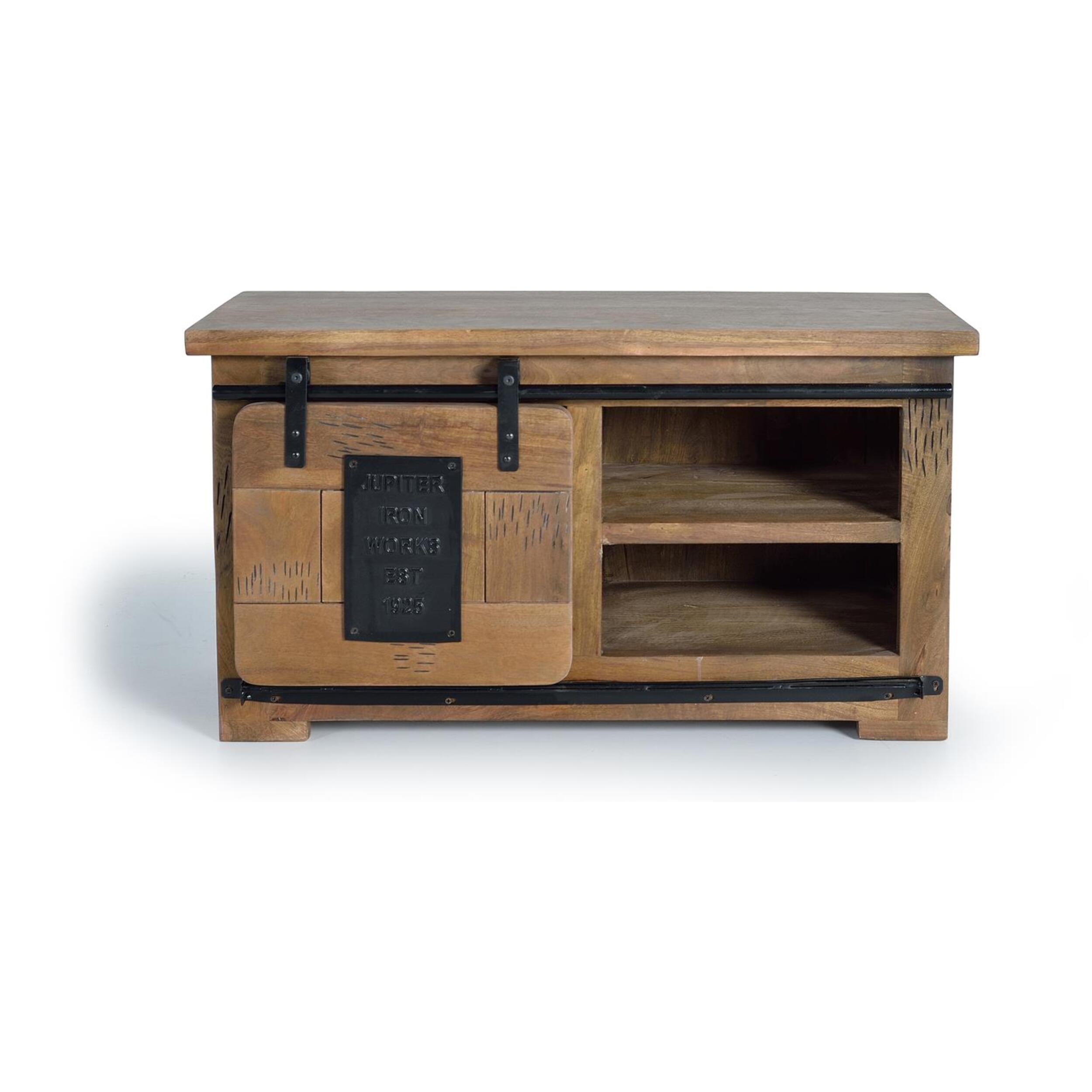 Mueble tv / consola - madera de mango y metal - 50x90x40cm