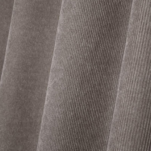 Rideau à oeillets en velours côtelé - Taupe
