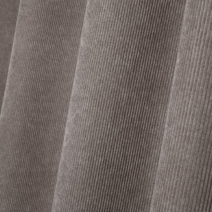 Rideau à oeillets en velours côtelé - Taupe