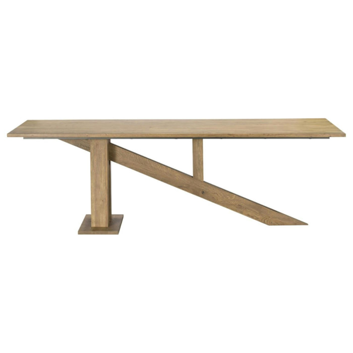 Table chêne massif 200 cm pied oblique HUDSON