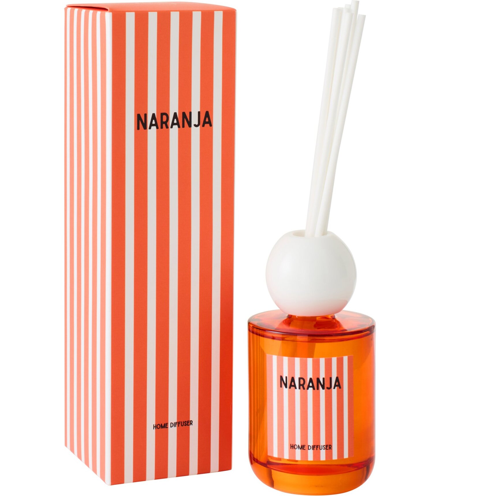 J-Line Bâtonnets parfumés Naranja Solvant - Mandarin Moments -verre - orange - large
