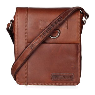 Borsa a tracolla da uomo In Vera pelle Made in Italy 20x25x6 cm