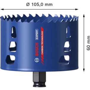 Scie trépan expert multi material powerchange plus - diam 105mm - BOSCH - 2608901901