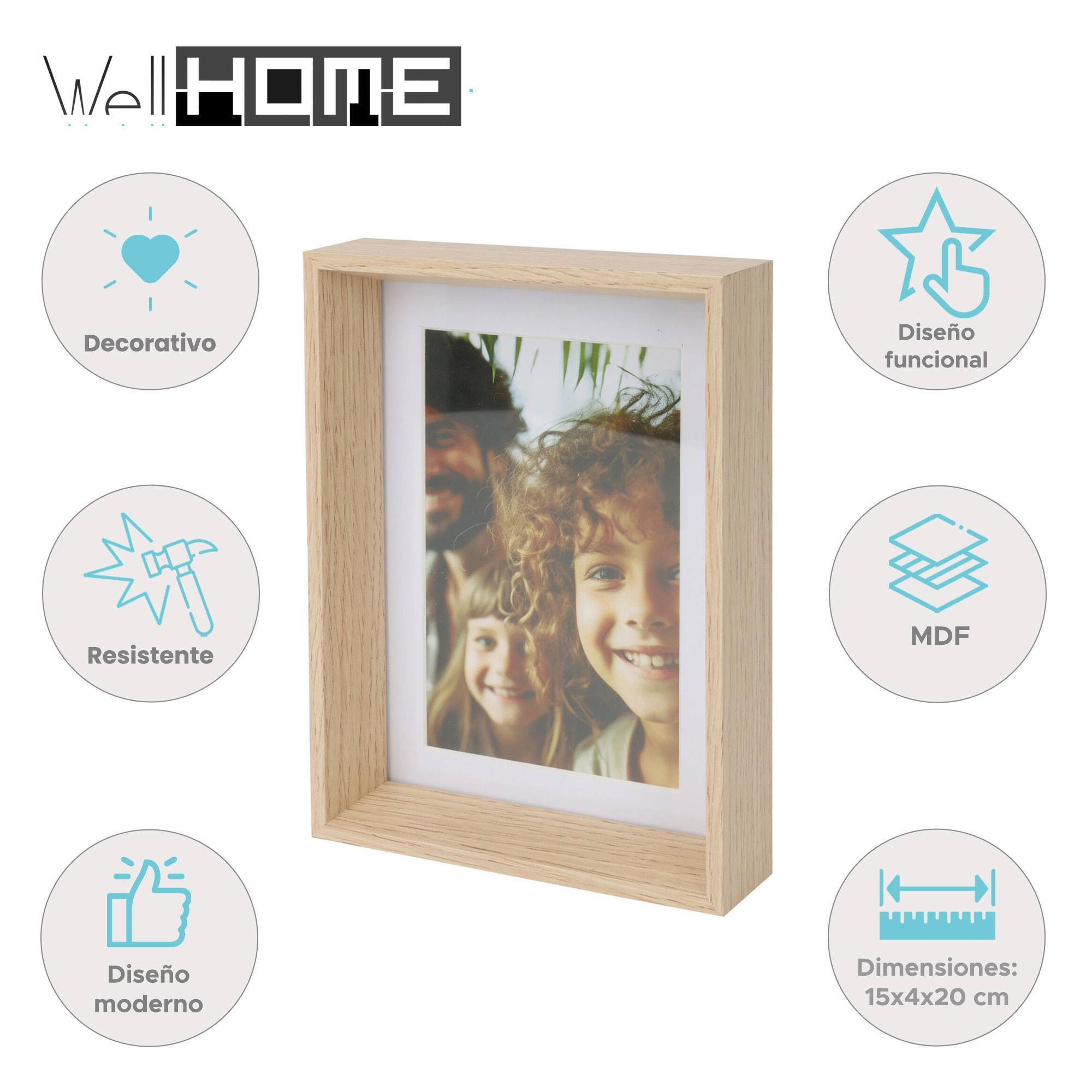 Marco de fotos de MDF y cristal