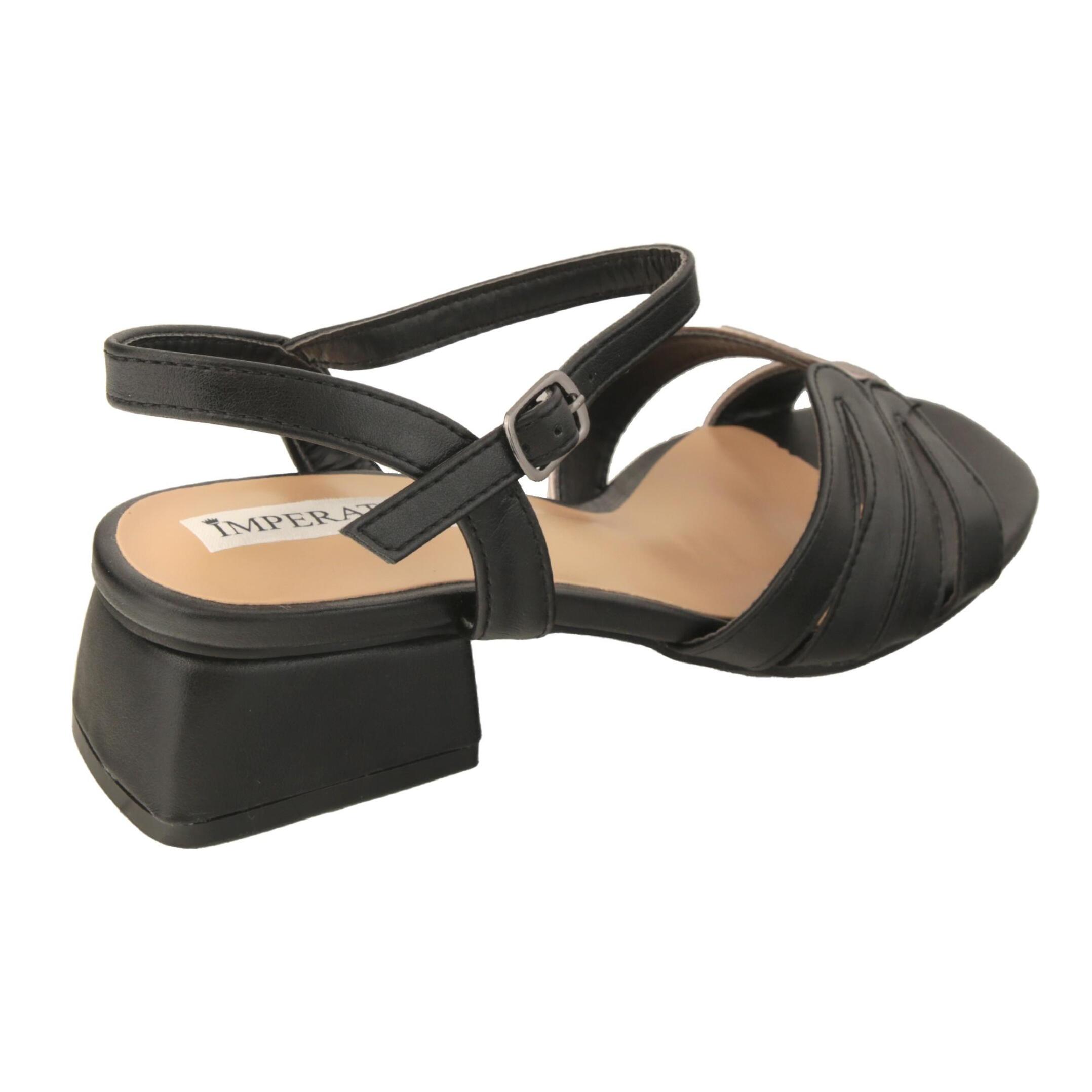 Sandali con tacco comodo quadrato