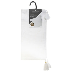 Housse de coussin "Slub" blanc 40x40cm