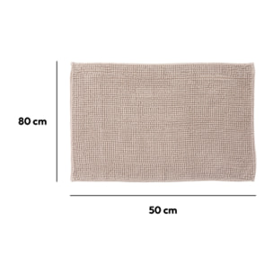 Tapis de bain 50x80 cm Beige naturel Colorama