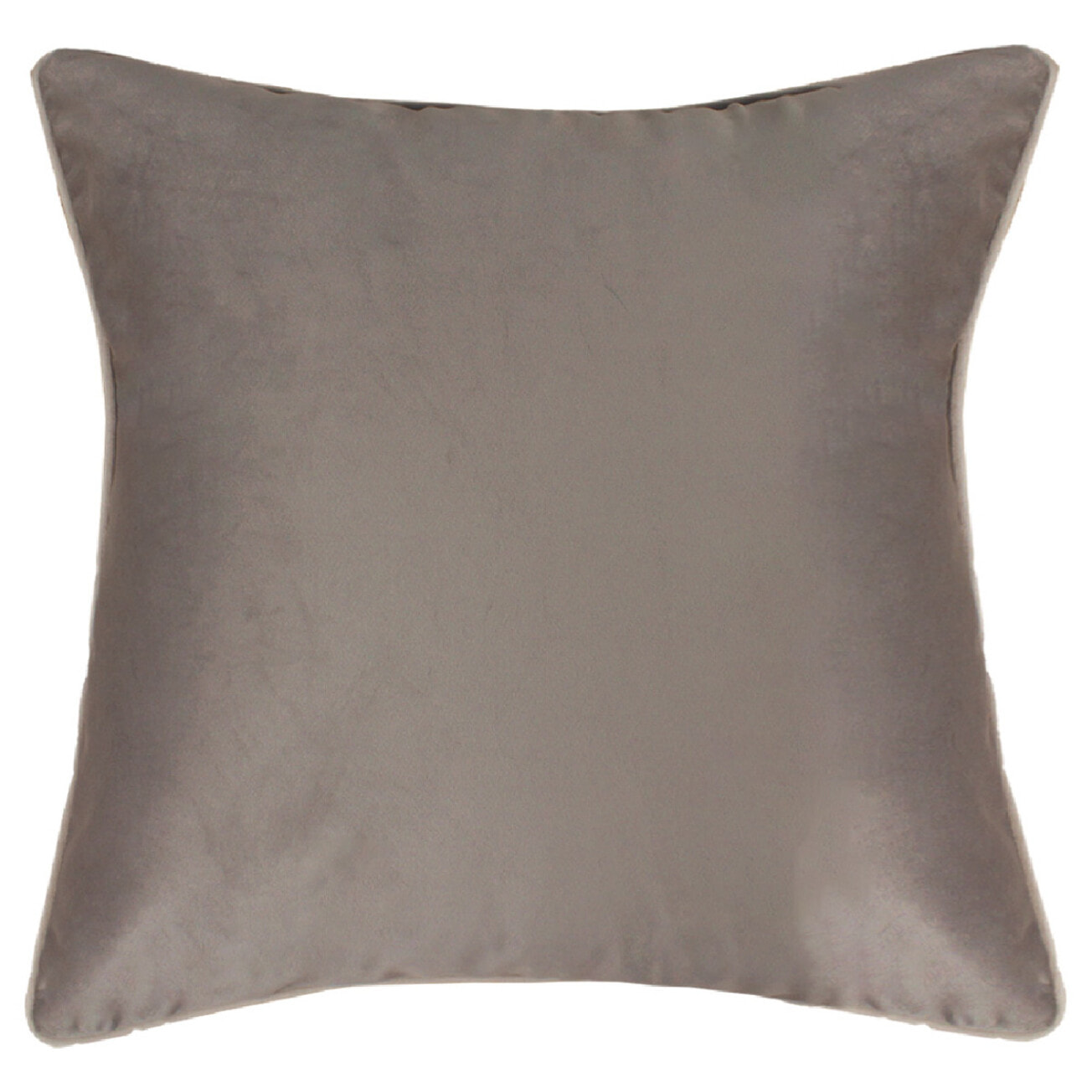 Housse de coussin Velours uni taupe-latte