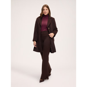 Fiorella Rubino - Pantaloni flare in Punto Milano - Marrone