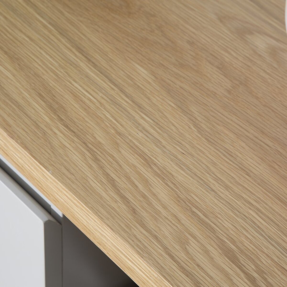 Buffet Ellinor -tableau en chêne et panneau mdf-couleur chêne/beige 170 x 80 x 40 cm