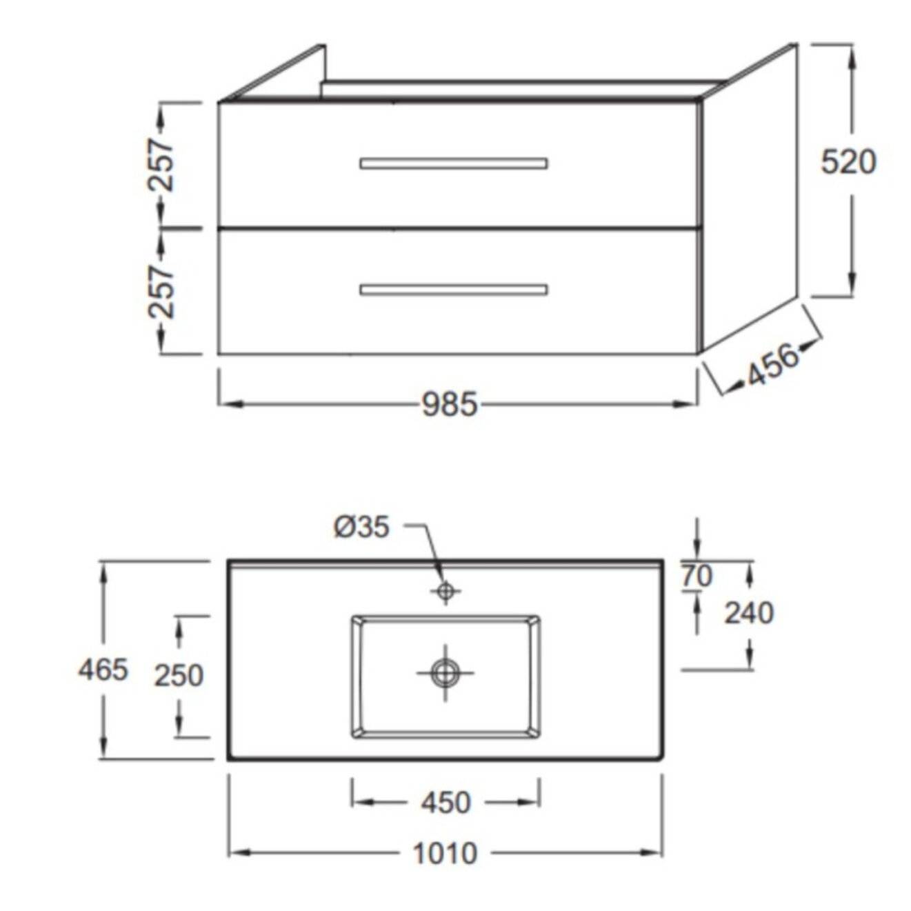 Meuble vasque Ola Up blanc
