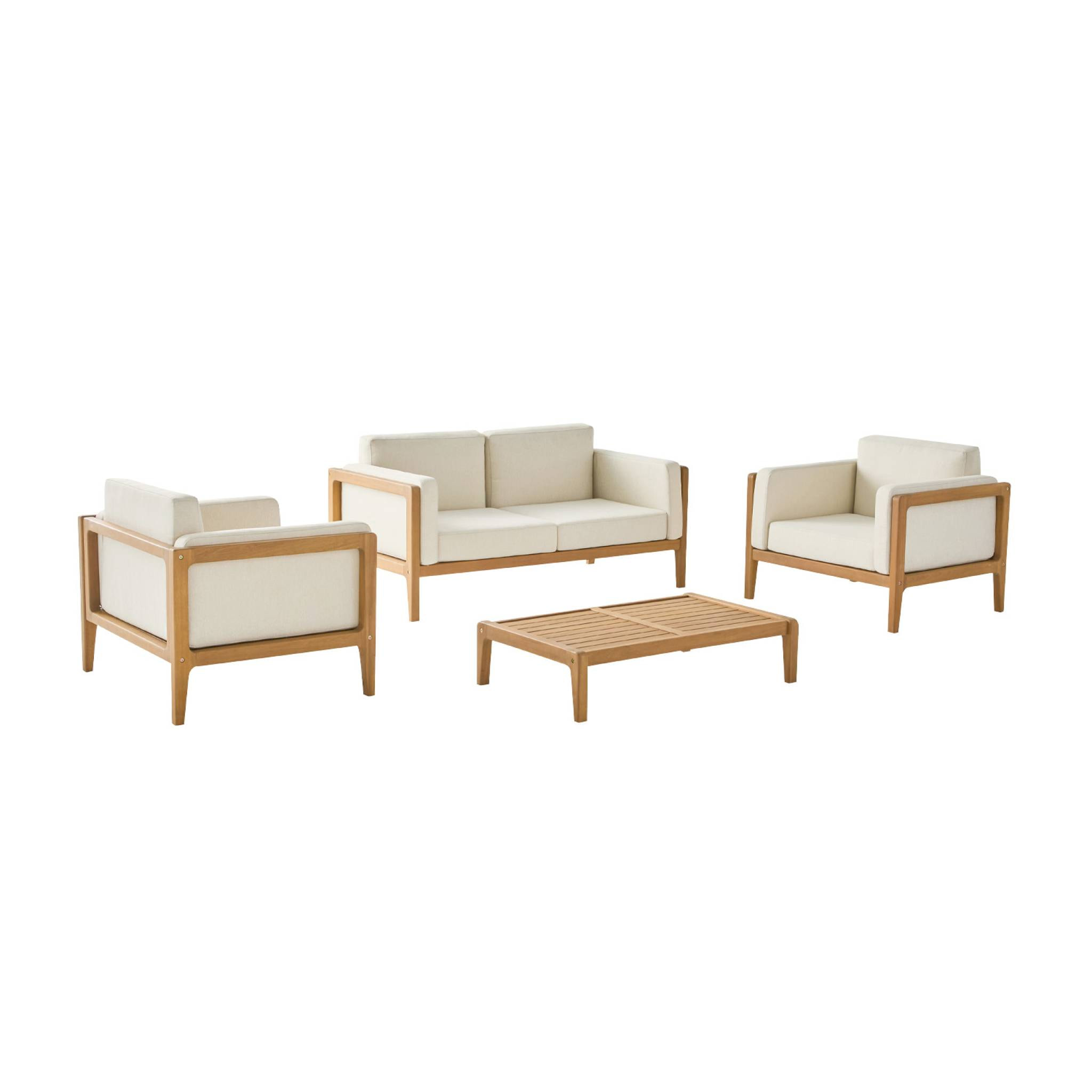 Salon de jardin bois d'acacia 4 places ORUNI