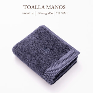 Toalla Azul navy 100% algodón 550gsm logo bordado scalpers home