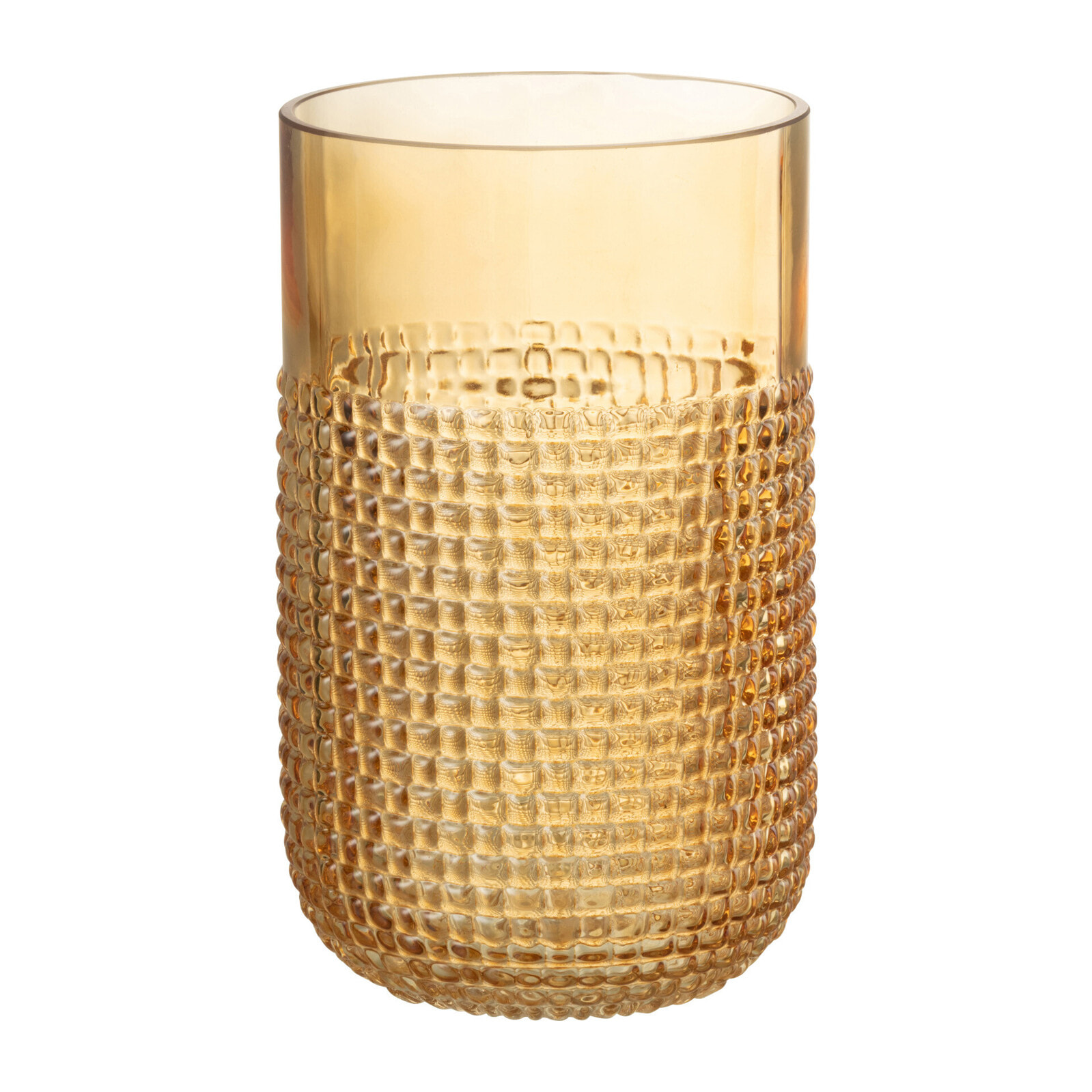J-Line vase Motif - verre - orange - small - Ø 11.5 cm
