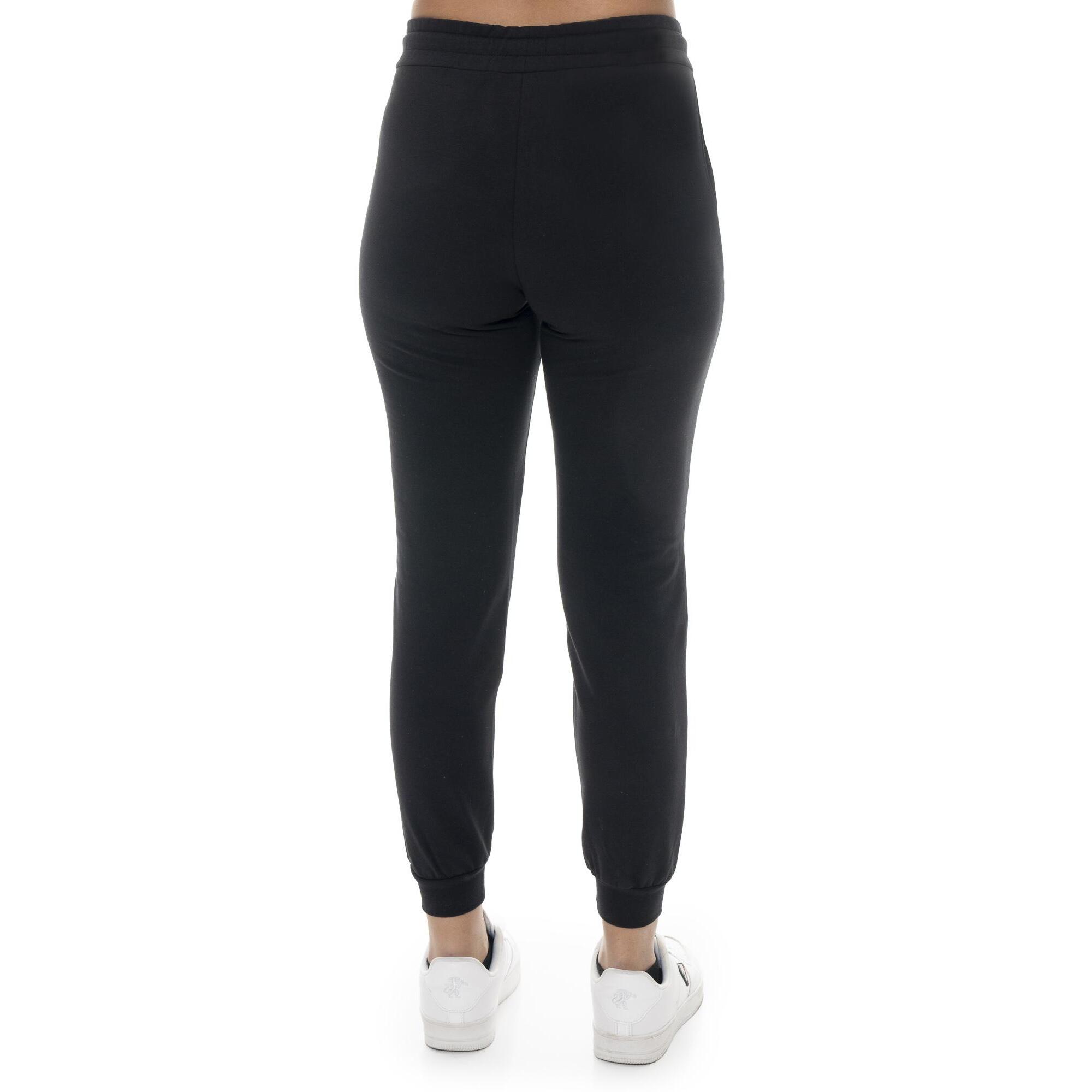 Pantalones básicos de algodón sin forro polar para mujer de Leone con puños.
