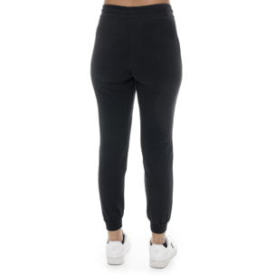 Pantalones básicos de algodón sin forro polar para mujer de Leone con puños.
