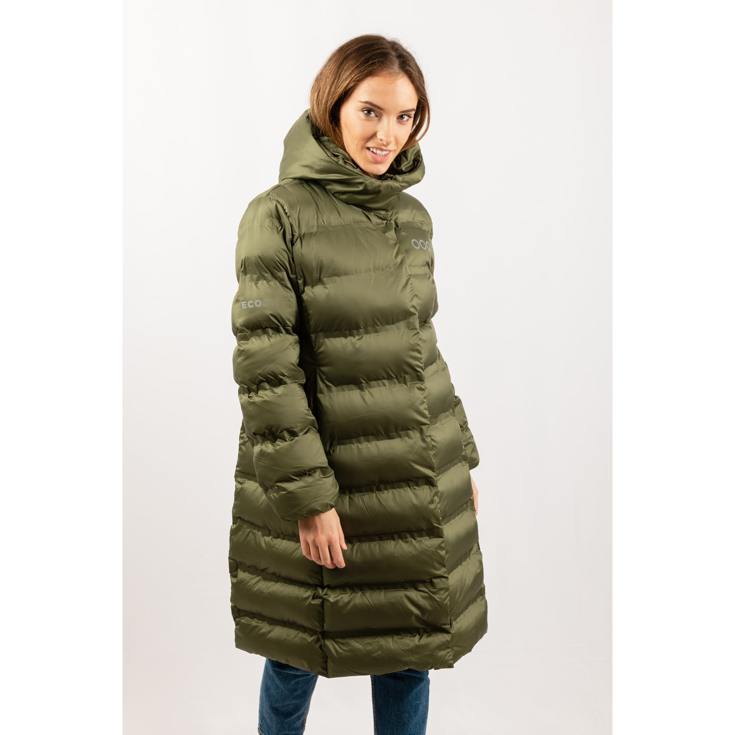 Chaqueta para mujer ECOON Berlin Long jacket - Caqui