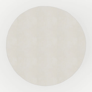 Table d'appoint ronde blanche en fibre d'argile effet béton D35 cm - Capri