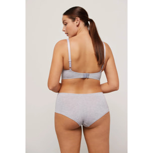 Reggiseno push-up senza ferretto in cotone biologico, grigio, coppe B e C